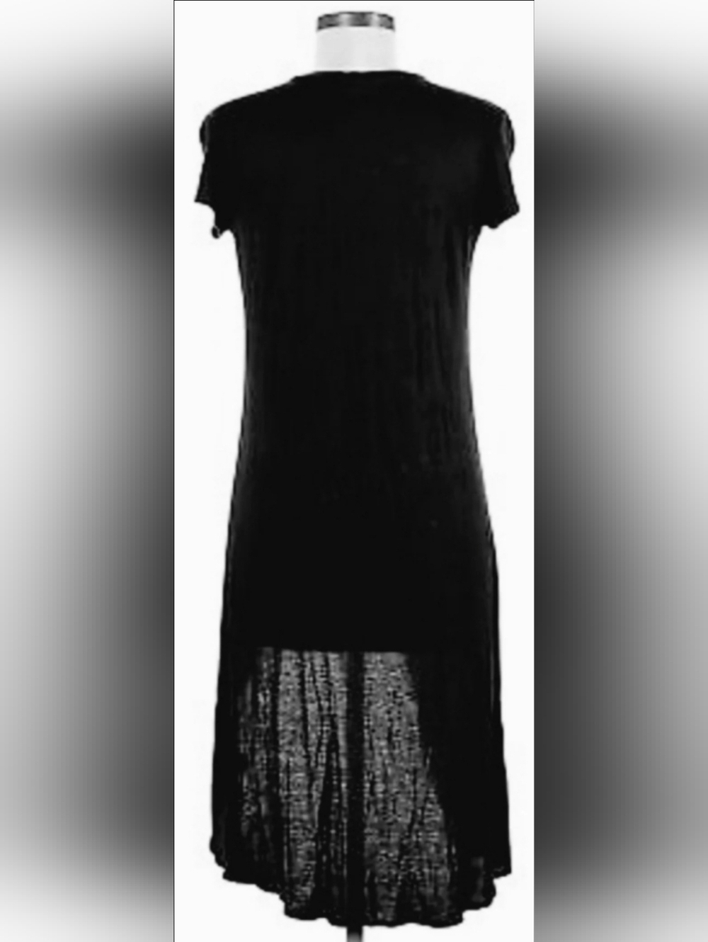 Elite Collection Black Knotted High Low Tee XL - Picture 2 of 5